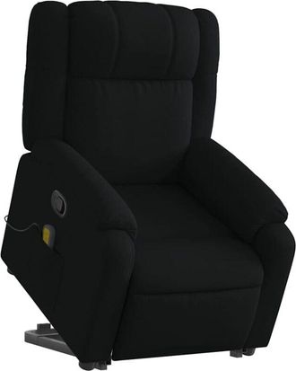 vidaXL Vidaxl - Sill&oacute;n Reclinable De Masaje Elevable Tela Negro
