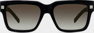 Fendi Signature Square Metal Sunglasses