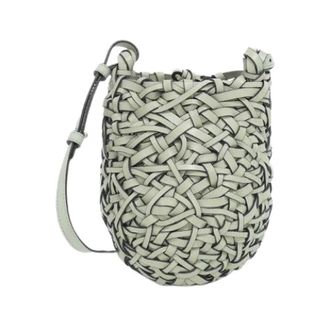 Loewe Pre-owned Nest Basket Bag Small Calf Shoulder Bag - Dames - Vintage Schoudertas - Groen - ONE Size - Leer - Vintage