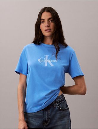 Calvin Klein Jeans Calvin Klein Womens Monologo Tee - Blue - XL