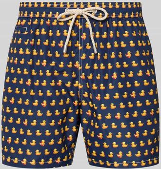 MC2 Saint Barth Badehose im Allover-Look Modell LIGHTING MICRO FANTASY in Marine, Gr&ouml;&szlig;e XXL