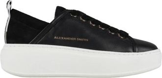 Alexander Smith Wembley Alta Donna in zacht zwart leer en su&egrave;de hak - Dames - Sneakers - Zwart - 37 EU - Leer - Schoenen