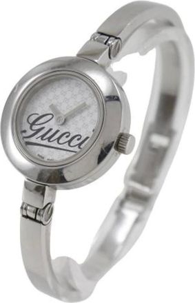 Gucci Pre-owned Watches, female, White, Size: ONE SIZE Pre-owned Stainless Steel Watch