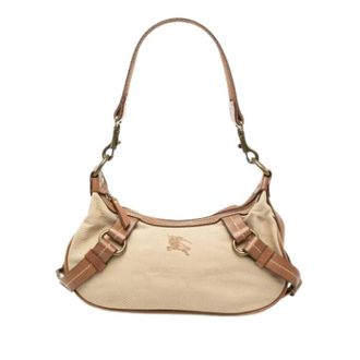 Burberry Pre-owned Shoulder Bags, female, Beige, Size: ONE SIZE Pre-owned Canvas Shoulder Bag