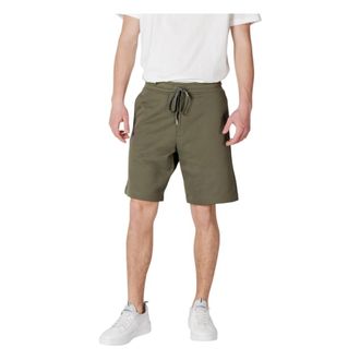 Replay Casual Shorts, male, Green, Size: M Cotton Bermuda Shorts