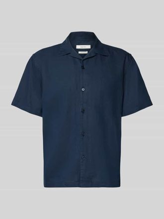 Selected Relaxed Fit Freizeithemd aus Leinen-Baumwoll-Mix Modell RLXCLAY in Marine, Gr&ouml;&szlig;e XXL