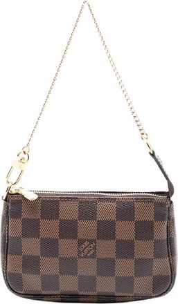 Louis Vuitton Borsa a mano mini in tela Damier Eb&egrave;ne 2021 - Marrone