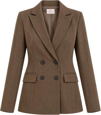Emme Di Marella Emmpiega Jas - Dames - Blazers - Bruin - XS - Polyester - Jassen