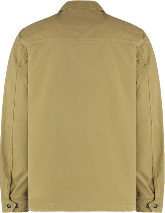Woolrich Mens Cotton Overshirt Green Shirt