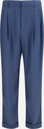 Saint Laurent Pantaloni sartoriali con cintura in seta habutai Man 46