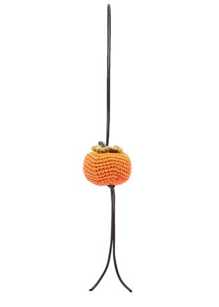 J.W.Anderson Persimmon Crochet Cotton bag Charm - Orange - One Size