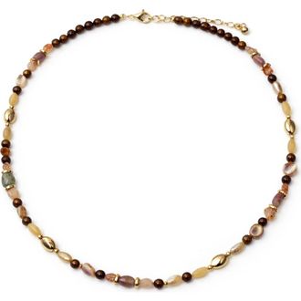 Panacea Semiprecious Stone Necklace in Brown at Nordstrom