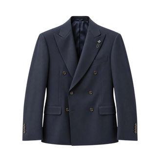 Lardini Double-breasted blazer - Heren - Jassen - Blauw - Maat: M Wol