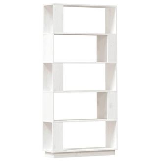 Berkfield Home Book Cabinet/Room Divider White 80x25x163.5 cm Solid Wood Pine