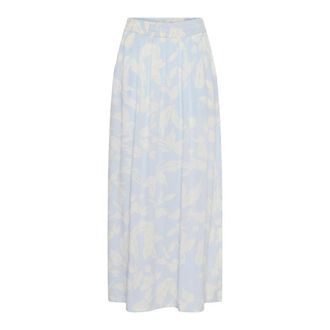 Kaffe Nantucket Chalk Leave Maxi Rok - Dames - Rokken - Veelkleurig - Maat: 2XL