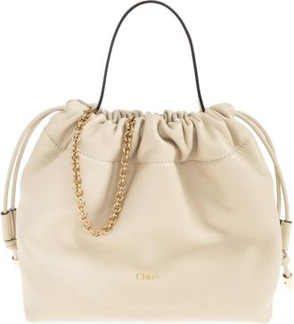 Chlo&eacute; Icons Mini Bag - Dames - Schoudertassen - Beige - ONE Size - Leer - Tassen