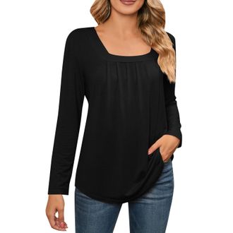 Generic Cocila Prime Deals Long Sleeve Fall Tops Women Ladies Long Sleeve Blouse Fitted T Shirt Women Long Sleeve Basic Top Women Maternity Sweatshirt Prime T