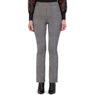 Ookie & Lala Plaid Knit Mini Bootcut Pants in Black/White at Nordstrom Rack, Size X-Small