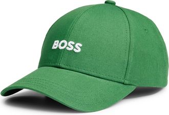 HUGO BOSS Baseball Cap BOSS Zed, gr&uuml;n (open gr&uuml;n348), Twill, Baumwolle, bestickt, unifarben, Caps Baseball Cap, mit Logostickerei, Unisex