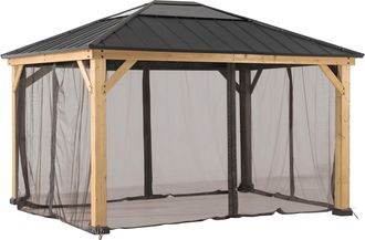 Sunjoy Direct Red Para Cenador De Madera De Cedro 393cm X 452cm
