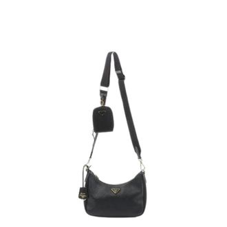 Prada Pre-owned Cross Body Bags, female, Black, Size: ONE SIZE Pre-owned Re-Edition 2005 Cross Body Bag