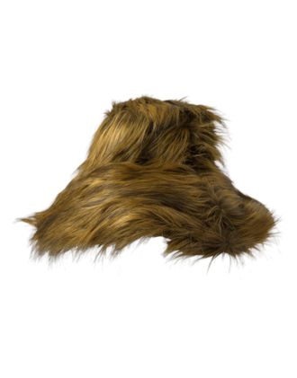 Dolce & Gabbana Womens Brown Modacrylic Faux Fur Bucket Hat Polyester Po