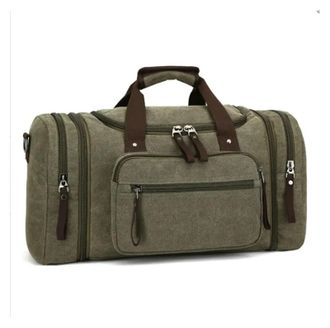 Generic Travel Handbag,Compatible For Men Hand Luggage Bags Canvas Duffle Bag Weekend Shoulder Bagpack Multifunctional Lightweight Handbags(Green)