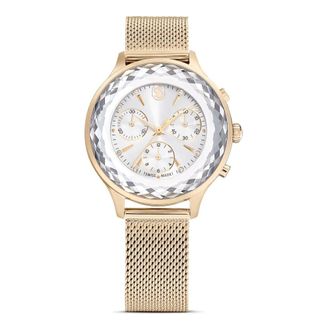 Swarovski Horloge Unisex Nova Chrono Chronograaf Champagne-Gold 5677500 - unisex - Horloges - Geel - ONE Size - Accessoires