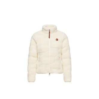 Moncler Moncler Teddy Jacquard Padded Zip-up Cardigan, Women, White, Size: Xs