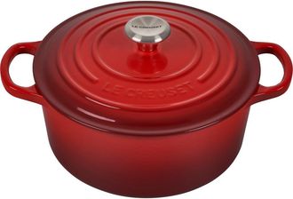 LE CREUSET 3 1/2-Quart Signature Round Enamel Cast Iron French/Dutch Oven in Cerise at Nordstrom