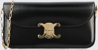 Celine Triomphe Mini Leather Crossbody Bag with Metallic Clasp