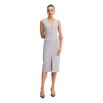 Patrizia Pepe Vestido Midi - Dresses - Mujer - Gris - S