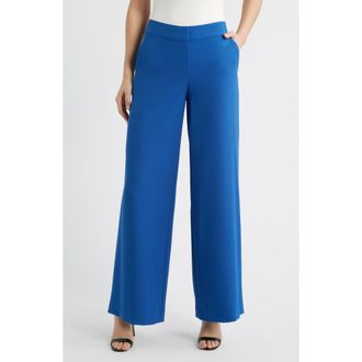Tahari by ASL Wide Leg Pants in Riverside Blue at Nordstrom, Size 2Regular