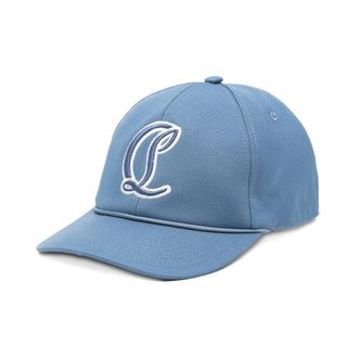 Christian Louboutin Mooncrest Ivy Ac Baseball Cap - Heren - Petten - Blauw - S - Leer - Accessoires