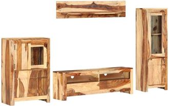 vidaXL Conjunto De Unidad De Tv Con Caj&oacute;n Marr&oacute;n Madera Vidaxl