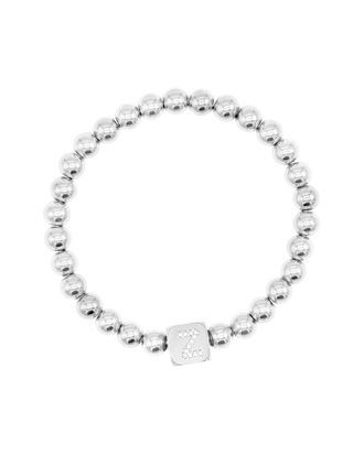 Adornia Adornia Cz Initial Cube Stretch Bracelet