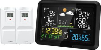 OEM Estaci&oacute;n Meteorol&oacute;gica Por Radio Con Sensor Exterior, Estaci&oacute;n Meteorol&oacute;gica, Pantalla A Color, Pron&oacute;stico Del Tiempo, Temperatura Interior Y Exterior