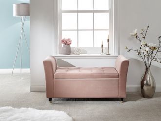 GFW Genoa Velvet Window Seat in Pink