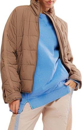 Free People FP Movement Pippa Packable Puffer Jacket in Fossil at Nordstrom Rack, Size Large