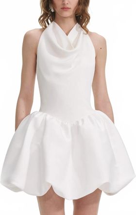 Self Portrait Womens Halter Neck Mini Dress In White
