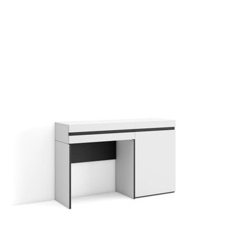 Skraut Home Tocador efecto madera blanco 121x35x75cm