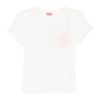 Kenzo Cartoon Outlined Em T-Shirt - Dames - T-shirts - Wit - M - Tops