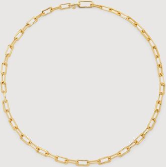 Monica Vinader Gold Alta Mini Chain Necklace 22
