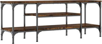 vidaXL Vidaxl - tv Cabinet Smoked Oak 121x35x45 cm Engineered Wood&Iron