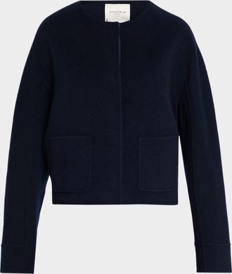 Lafayette 148 New York Crewneck Wool-Cashmere Jacket