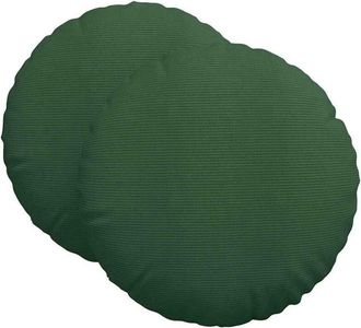 vidaXL Cojines Para Asiento 2 Pcs Verde Oscuro &Oslash; 80 Cm Tela De Pana Vidaxl