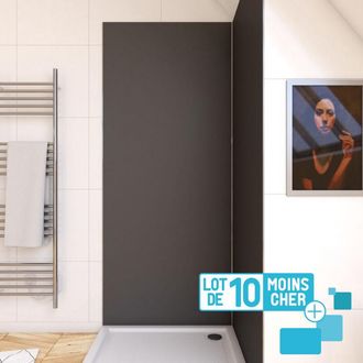Aurlane Lote De 10 Paneles Murales De Aluminio Gris Para Ba&ntilde;o - 90x210cm - Wallit