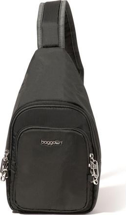 Baggallini Securtex Anti-Theft Daytripper Sling Bag in Charcoal at Nordstrom