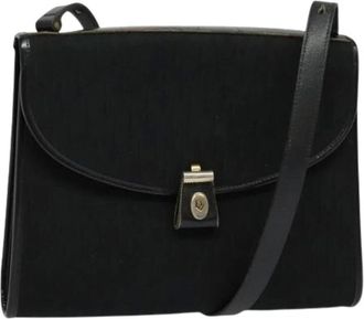 Dior Pre-owned Shoulder Bags, female, Black, Size: ONE SIZE Pre-owned Vintage Trotter Canvas Shoulder Bag