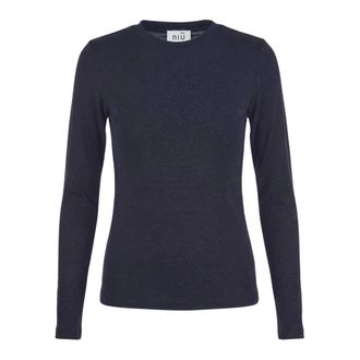 Ni&ugrave; Niu, Truien & Vesten, Dames, Blauw, L, Ronde hals gebreid
